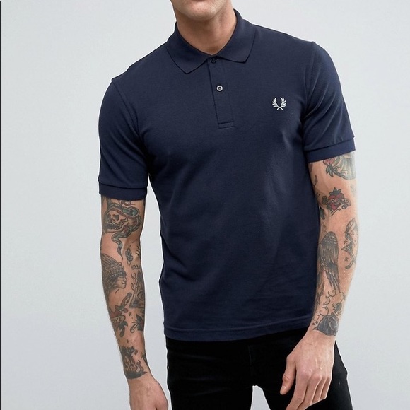 fred perry navy polo